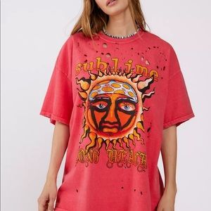 Sublime Tshirt Dress pink Size S/M Urban outfitters